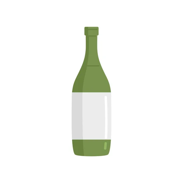 Empty wine bottle icon flat isolated vector — Stockvector