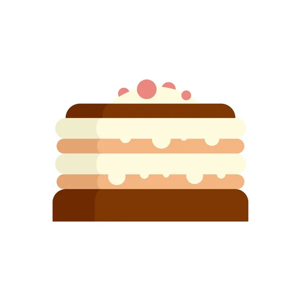 Cake icon flat isolated vector — Wektor stockowy