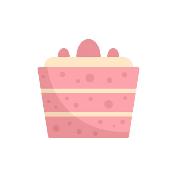 Fruit cake icon flat isolated vector — Vector de stock