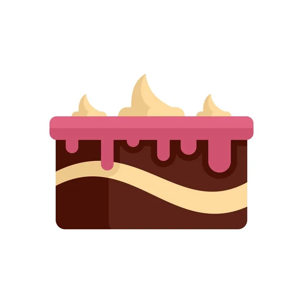 Kid cream cake icon flat isolated vector —  Vetores de Stock