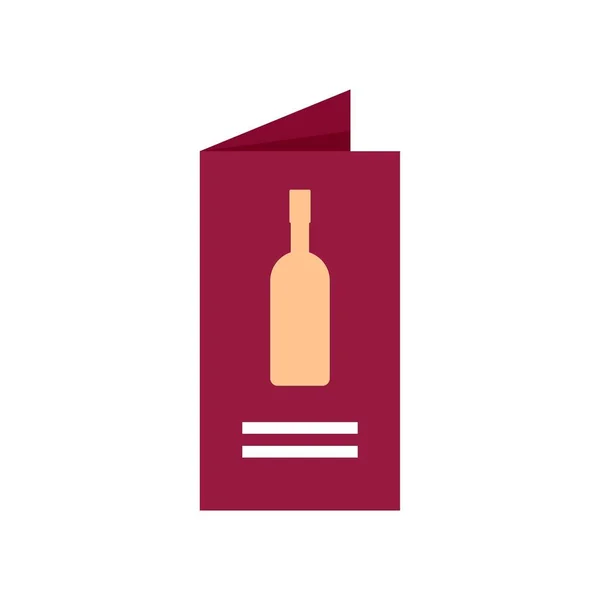 Sommelier wine menu icon flat isolated vector — ストックベクタ