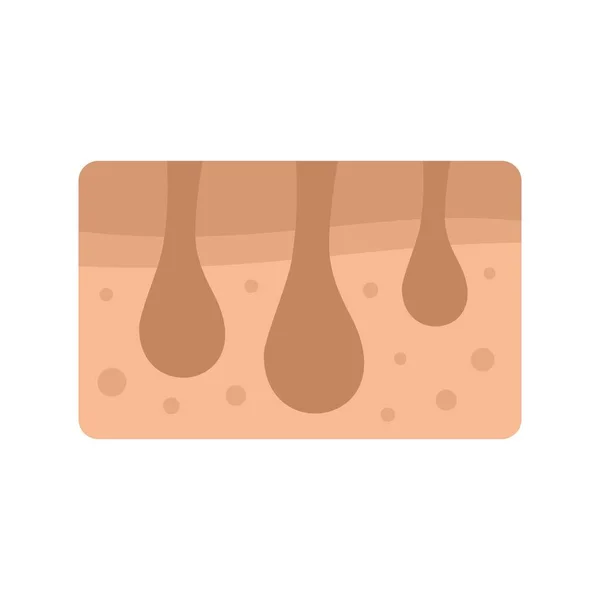 Skin hair removal icon flat isolated vector — стоковый вектор