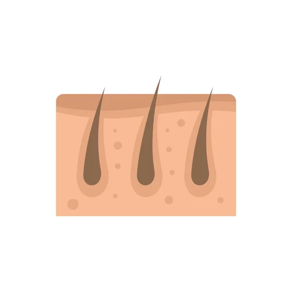 Woman skin hair removal icon flat isolated vector — Stockový vektor