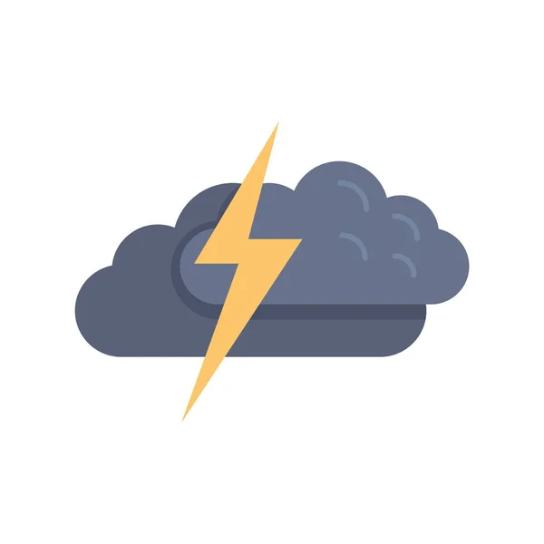 Thunderstorm icono plano aislado vector — Vector de stock