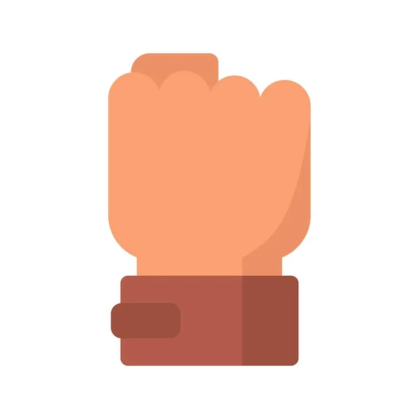 Power fist icon flat isolated vector — Vetor de Stock