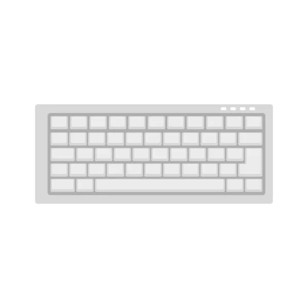 Keyboard icon flat isolated vector — Wektor stockowy