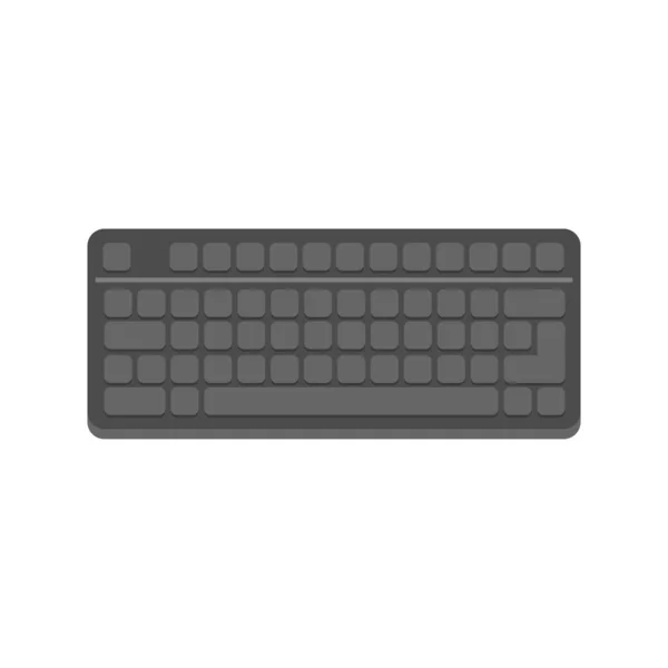 Workplace keyboard icon flat isolated vector — стоковый вектор