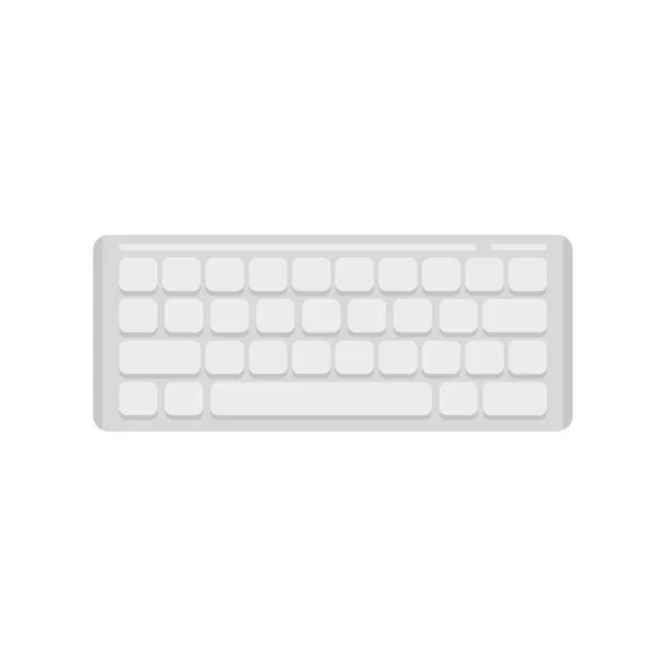 Equipment keyboard icon flat isolated vector — стоковый вектор