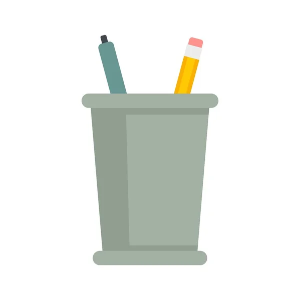 Office manager pens icon flat isolated vector — Vetor de Stock