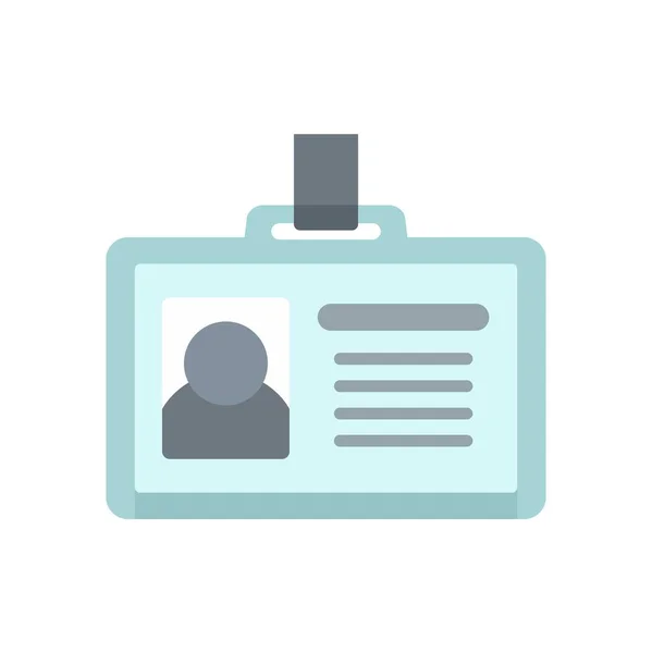 Office manager id card icon flat isolated vector — Wektor stockowy