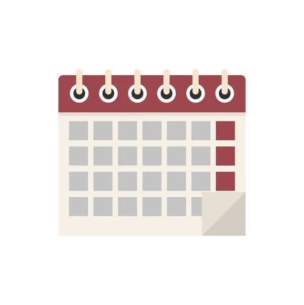 Administrador de oficina icono de calendario plano vector aislado — Archivo Imágenes Vectoriales