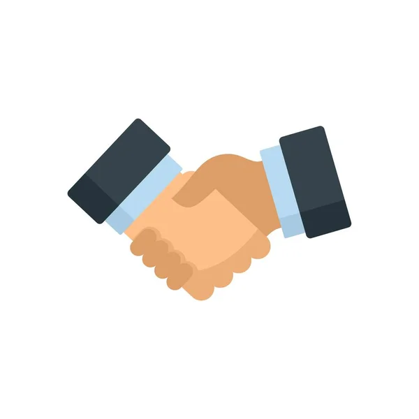 Affiliate marketing handshake icon flat isolated vector — Vector de stock