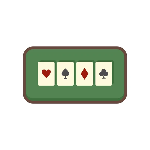 Play cards icon flat isolated vector — Stok Vektör