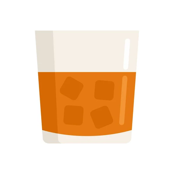 Casino whiskey glass icon flat isolated vector — Stok Vektör