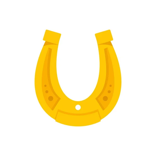 Casino lucky horseshoe icon flat isolated vector — Stock vektor