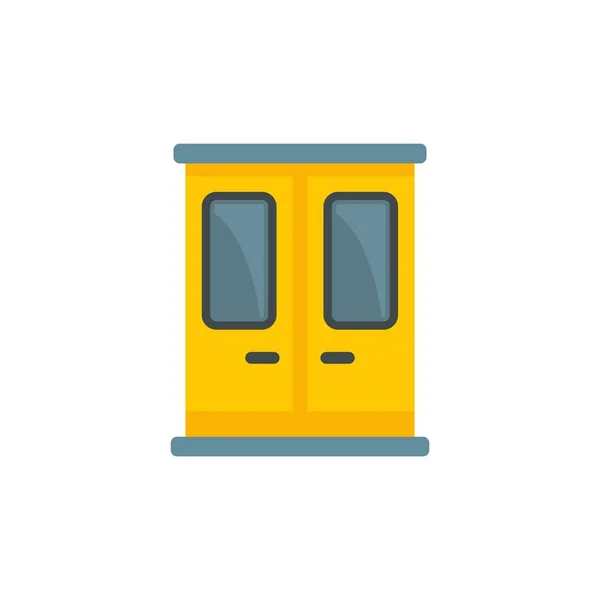 Metro train door icon flat isolated vector — Stok Vektör