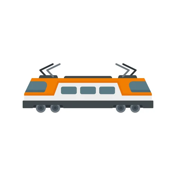 City electric train icon flat isolated vector — стоковый вектор