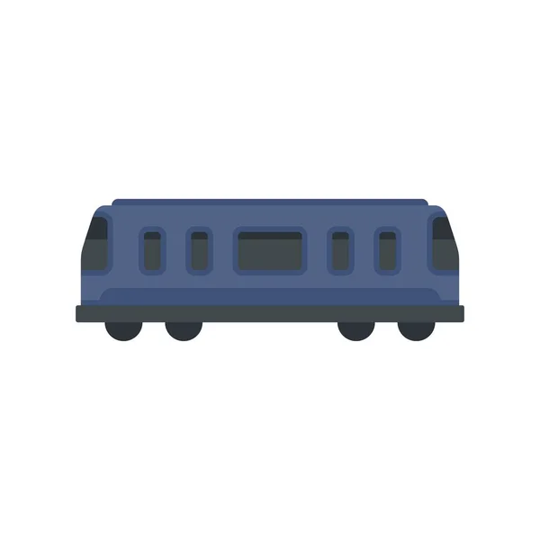 Train passenger wagon icon flat isolated vector — Vetor de Stock