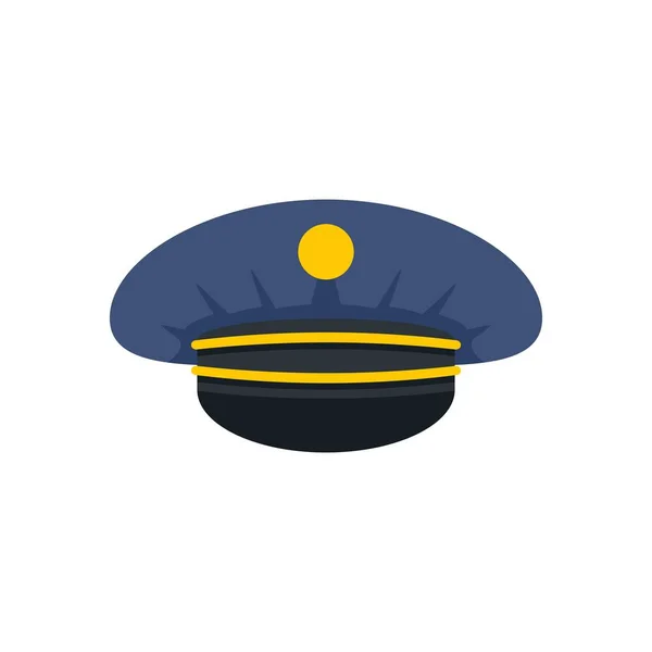 Electric train driver cap icon flat isolated vector — Image vectorielle