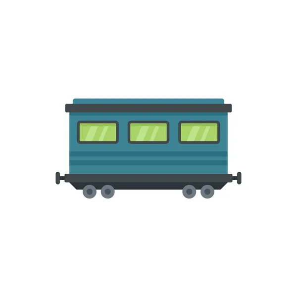 Old passenger wagon icon flat isolated vector — Stockvektor