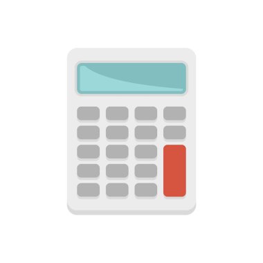 Button calculator icon flat isolated vector