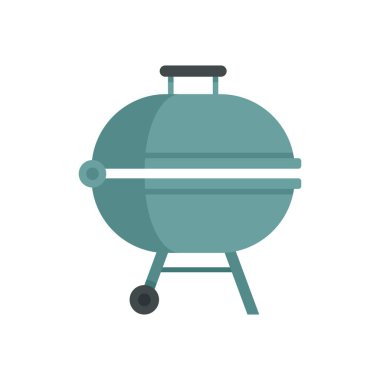 Brazier bbq icon flat isolated vector
