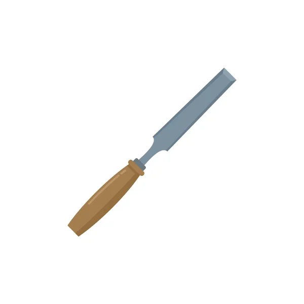 Chisel instrument icon flat isolated vector — Stock vektor