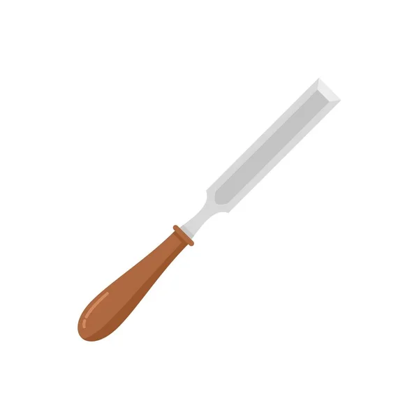 Chisel gouge icon flat isolated vector — Vettoriale Stock