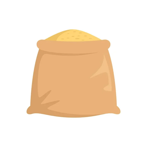 Wheat sack icon flat isolated vector — ストックベクタ