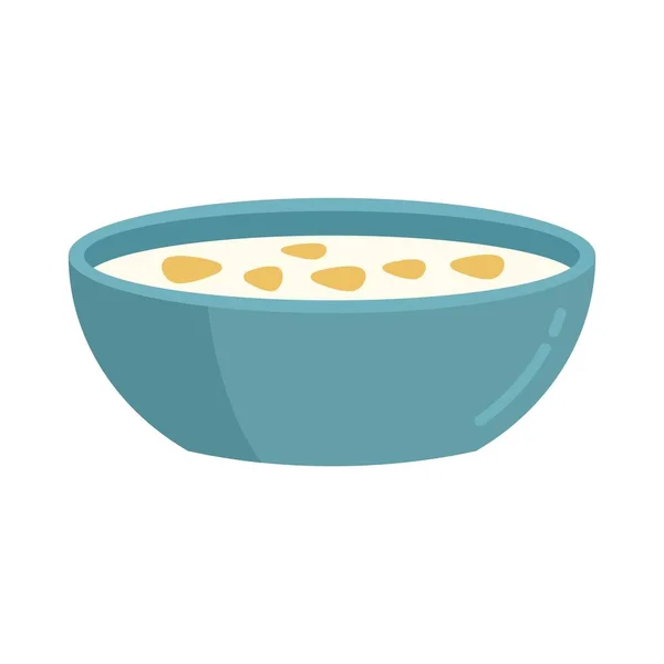 Morning cereal flakes icon flat isolated vector — Vector de stock
