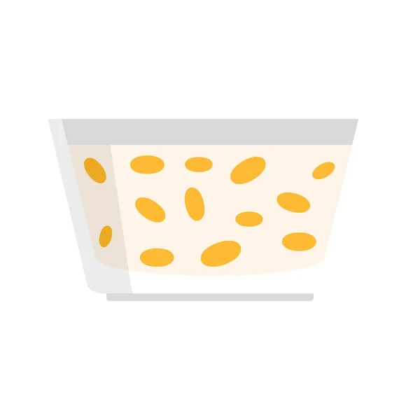 Morning food cereal flakes icon flat isolated vector — стоковый вектор