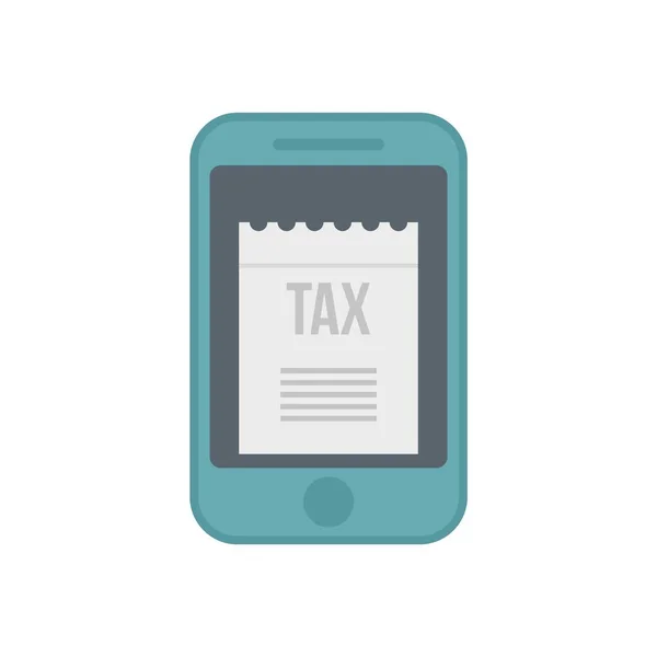 Smartphone tax icon flat isolated vector — ストックベクタ
