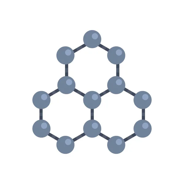 Nanotechnology molecule structure icon flat isolated vector — Vettoriale Stock