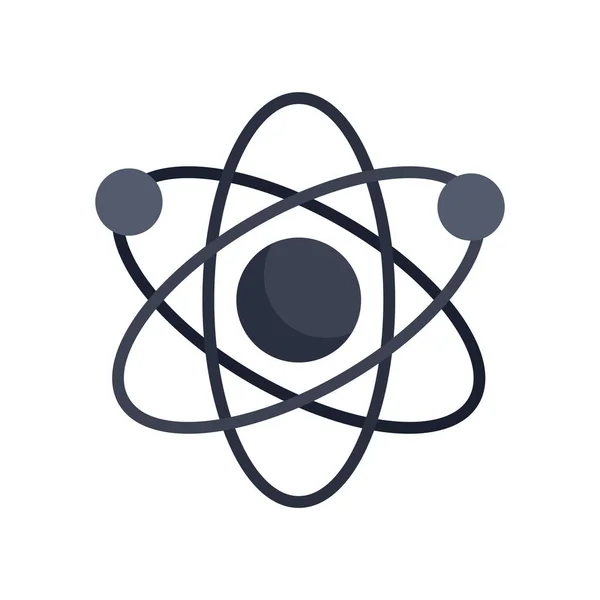 Nanotechnology atom icon flat isolated vector — Stok Vektör