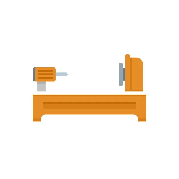 Electric lathe icon flat isolated vector — Stock Vector