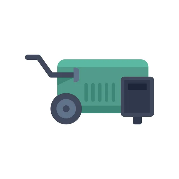 Electric air compressor icon flat isolated vector —  Vetores de Stock