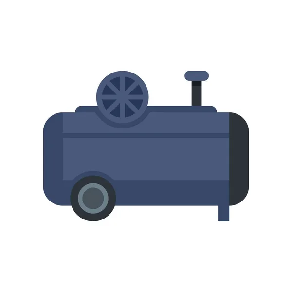 Machine air compressor icon flat isolated vector — Vector de stock