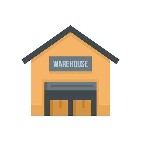 Warehouse icon flat isolated vector — Stockvektor