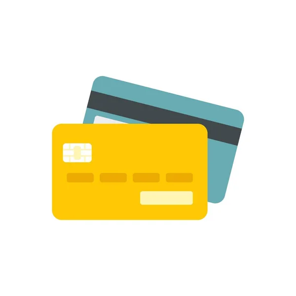 Credit cards icon flat isolated vector — Vettoriale Stock