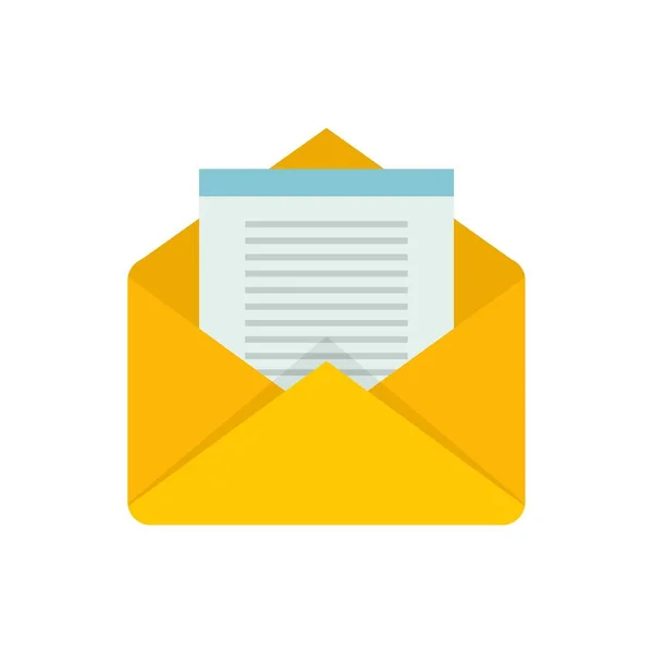 Finance mail icon flat isolated vector — Stockový vektor