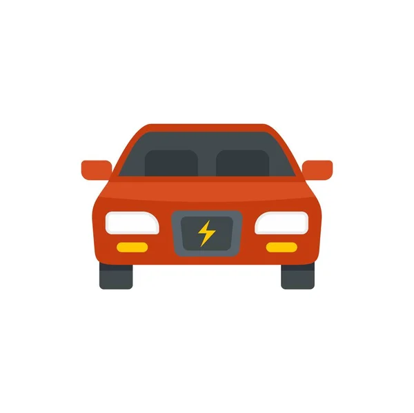 Modern hybrid car icon flat isolated vector — стоковый вектор