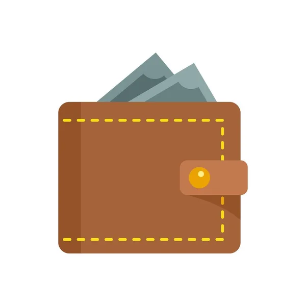 Money wallet icon flat isolated vector — Stock Vector