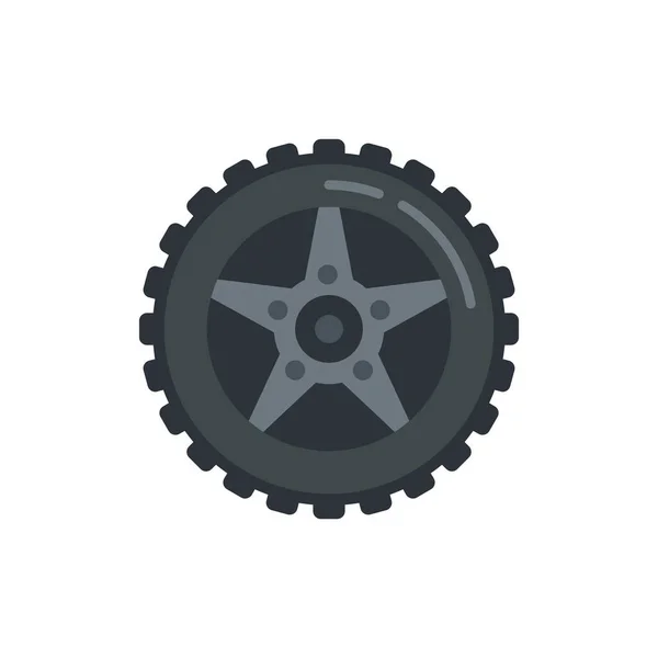 Car wheel icon flat isolated vector — Stock Vector
