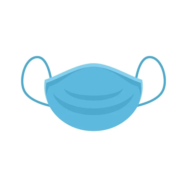 Flu medical mask icon flat isolated vector — 스톡 벡터