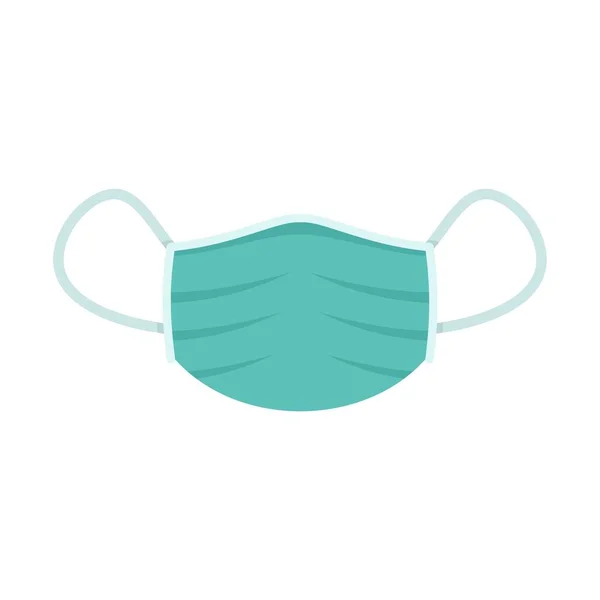 Influenza medical mask icon flat isolated vector — 图库矢量图片