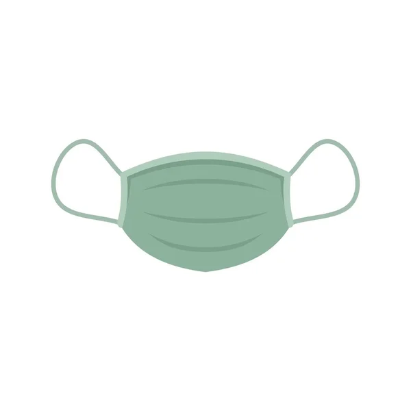Médico máscara médica icono plano aislado vector — Vector de stock