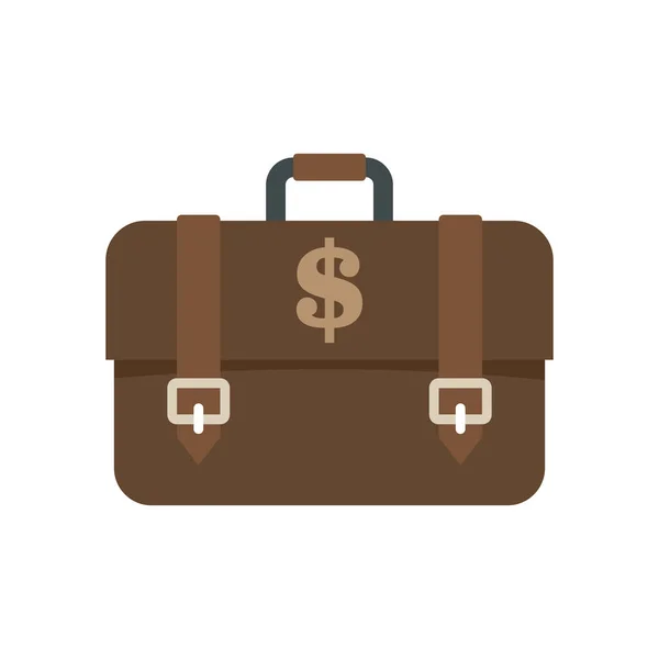 Bank teller briefcase icon flat isolated vector — Image vectorielle