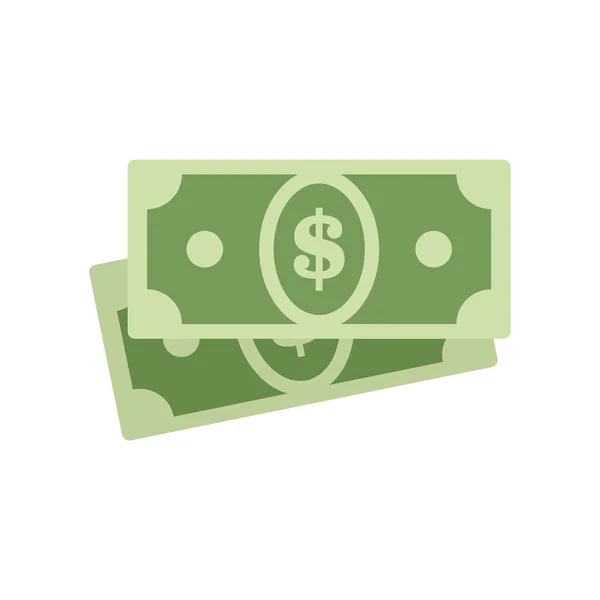 Bank teller cash icon flat isolated vector — Stok Vektör