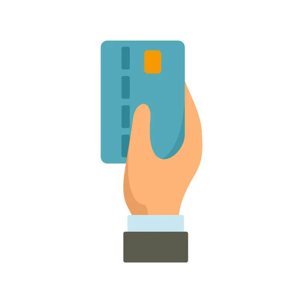 Bank teller credit card icon flat isolated vector — стоковый вектор