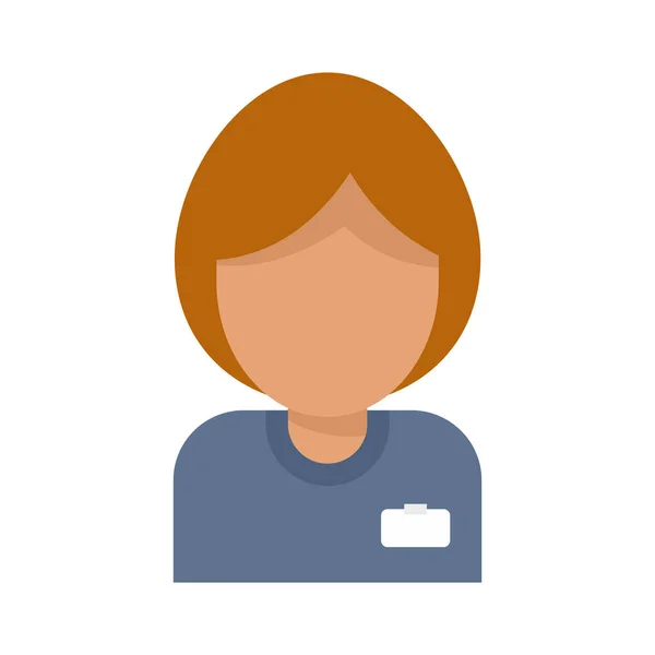 Bank teller woman icon flat isolated vector — стоковый вектор